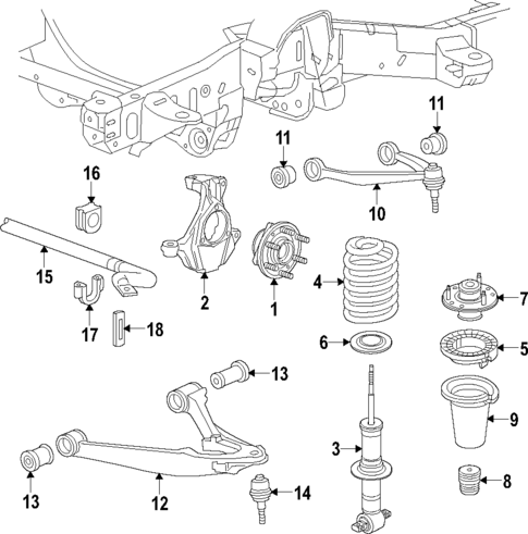 Front Suspension for 2016 Chevrolet Silverado 1500 #1