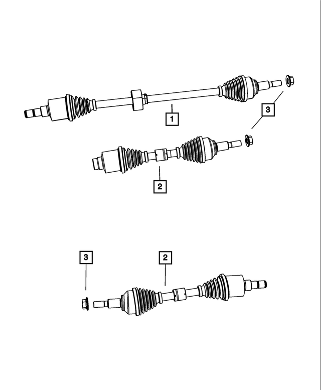 5273556AE - : Front Drive Shaft, Right for Mopar Image