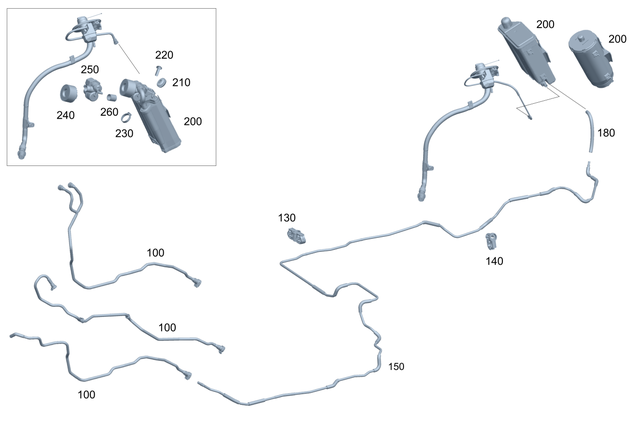 1674703903 - Fuel System: Purge Line for Mercedes-Benz: GLE450, GLE53 AMG, GLS450 Image image