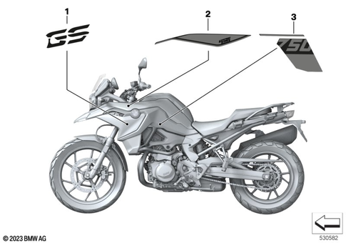 Stickers, Labels, Adhesive Film Strips for 2021 BMW-Motorrad F 750 GS #4