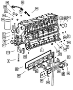 5011043AA - Engine 5.9L Six Cylinder (Diesel): Cylinder Block for Dodge: Ram 2500, Ram 3500 Image