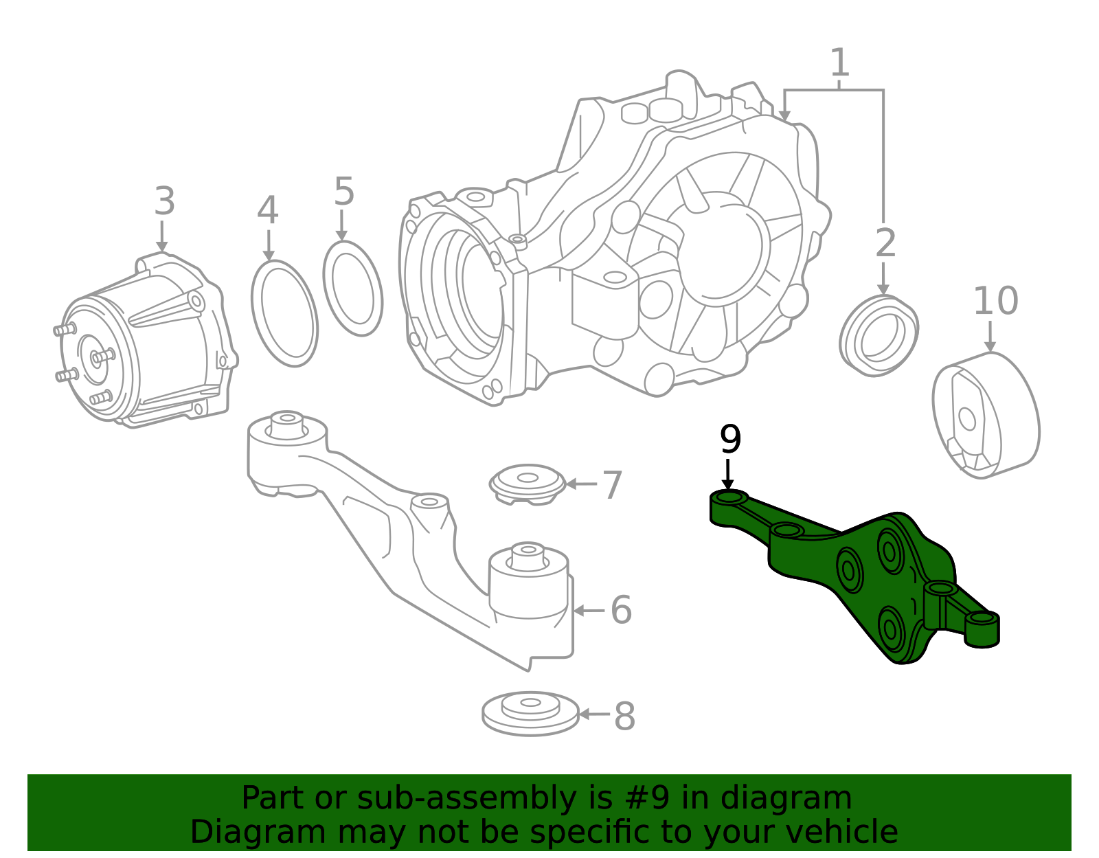 52391-0E150 - Differential Housing Support 2024-2025 Toyota Grand ...