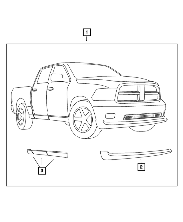 68056833AA - Mopar Accessories - Component Parts: Body Side Sill for Mopar Image