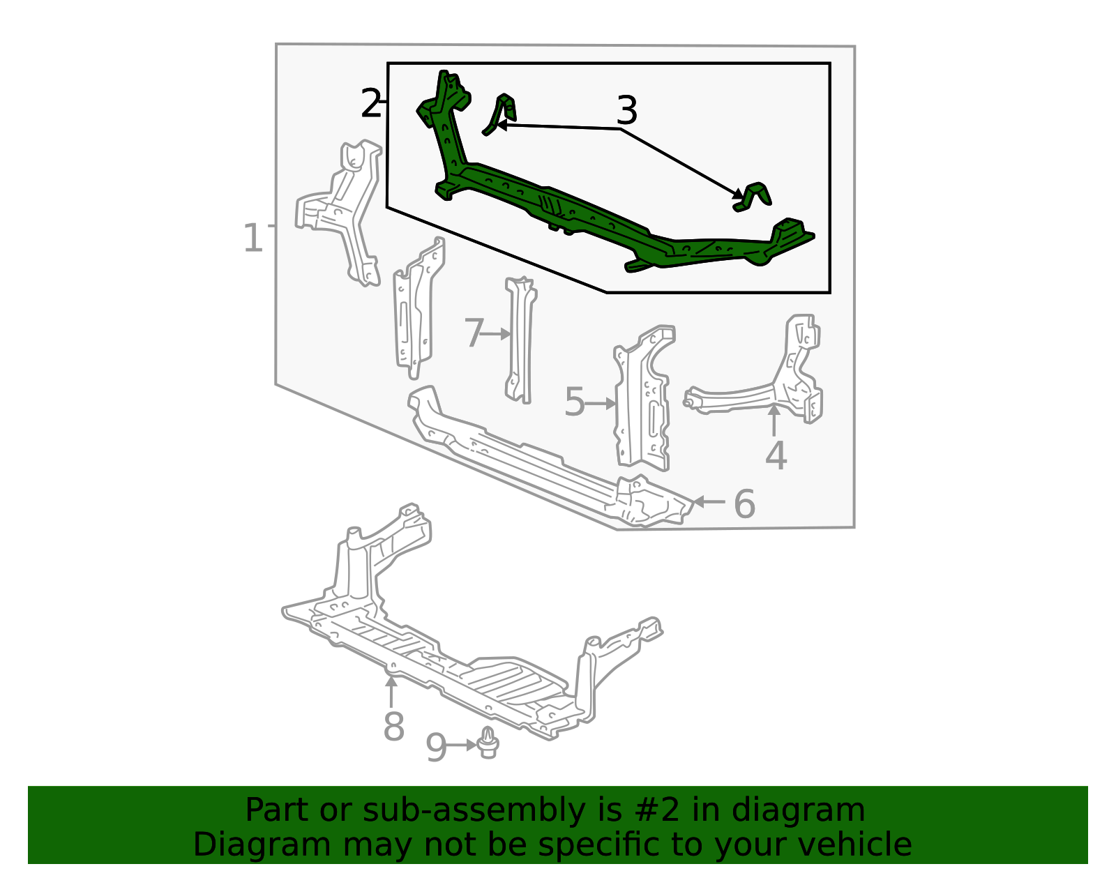 04602-S5D-305ZZ - 2001-2003 Honda Civic - Frame Set Front Bhd