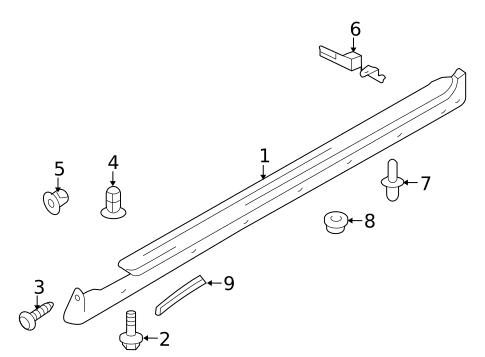 Exterior Trim - Pillars for 2011 INFINITI FX50 #0