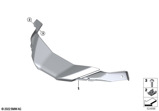 46637924417 - Frame and Mounting Parts: Center Fairing Panel - Rohteil/blank for BMW-Motorrad Image