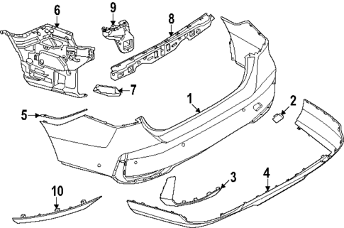 Bumper & Components - Rear for 2024 BMW 530i xDrive #0