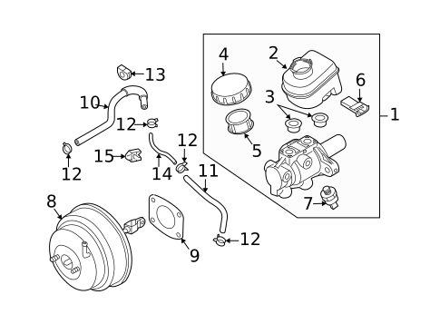 Master Cylinder - Components On Dash Panel for 2010 INFINITI FX35 #0