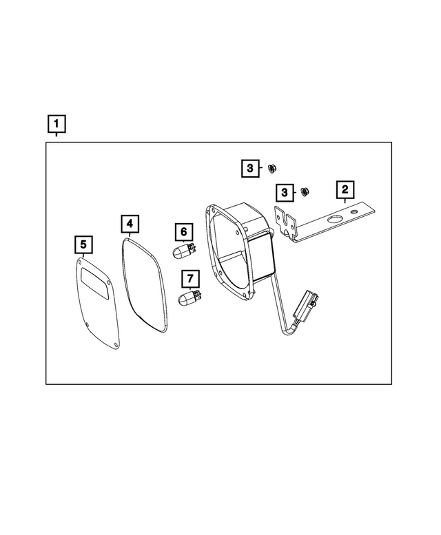 68738389AA - Electrical: Tail Lamp, Left for Mopar Image