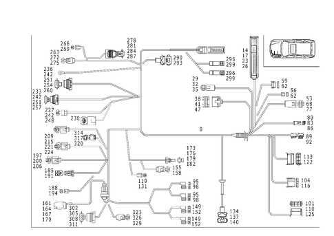 Engine Cable Harness, Body Mounted for 2000 Mercedes-Benz ML 320 #1