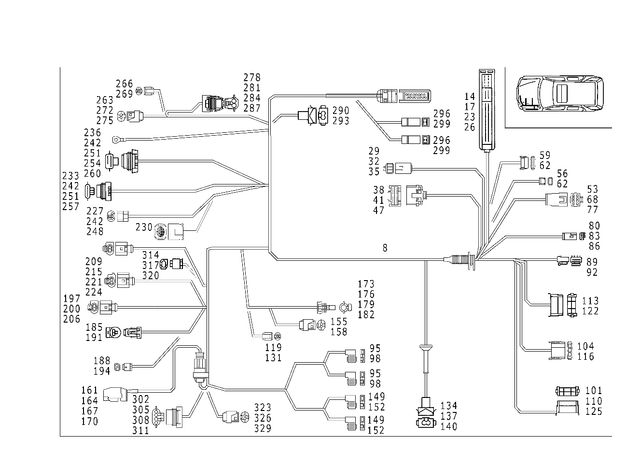 1635402609 - Electrical Equipment and Instruments: Wiring Harness for Mercedes-Benz: ML320 Image image