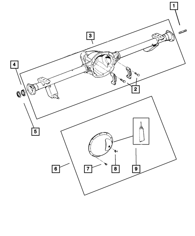 5086638AA - Rear Axle: Axle Housing for Mopar Image