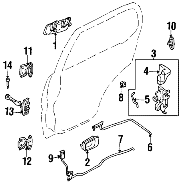 8972363350 - : Door Latch Assembly for Honda Image