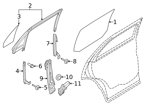 Glass, Windows & Related Components for 2012 Ford Explorer #0