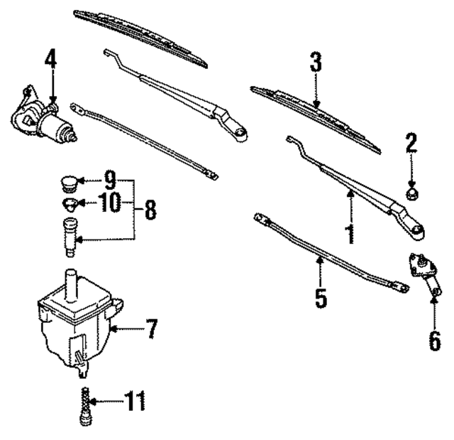 28890VB010 - : Wiper Blade for Nissan: Maxima, Stanza Image