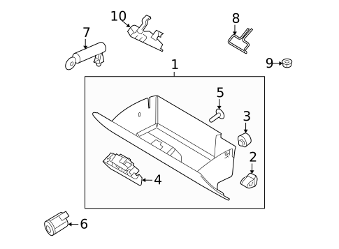 Glove Box for 2012 Ford Flex #0