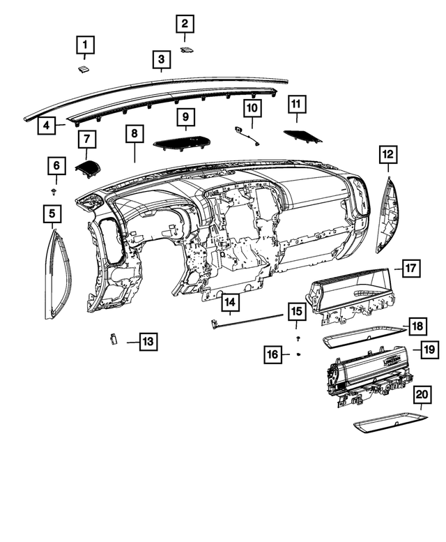 6WN50TU6AA - : Base Panel Instrument Panel for Mopar Image
