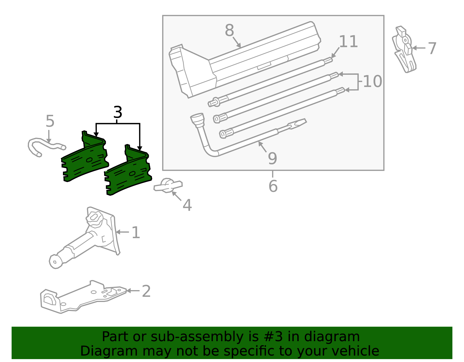 2007-2025 GM Vehicle Lifting Jack Bracket - Driver's Side (LH) 15547900 ...