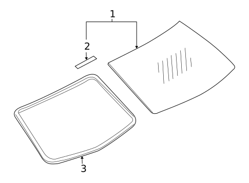 Glass & Hardware - Back for 2016 Nissan GT-R #0