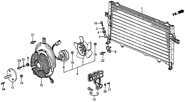 A/C Condenser (Keihin) for 1985 Honda Civic #0