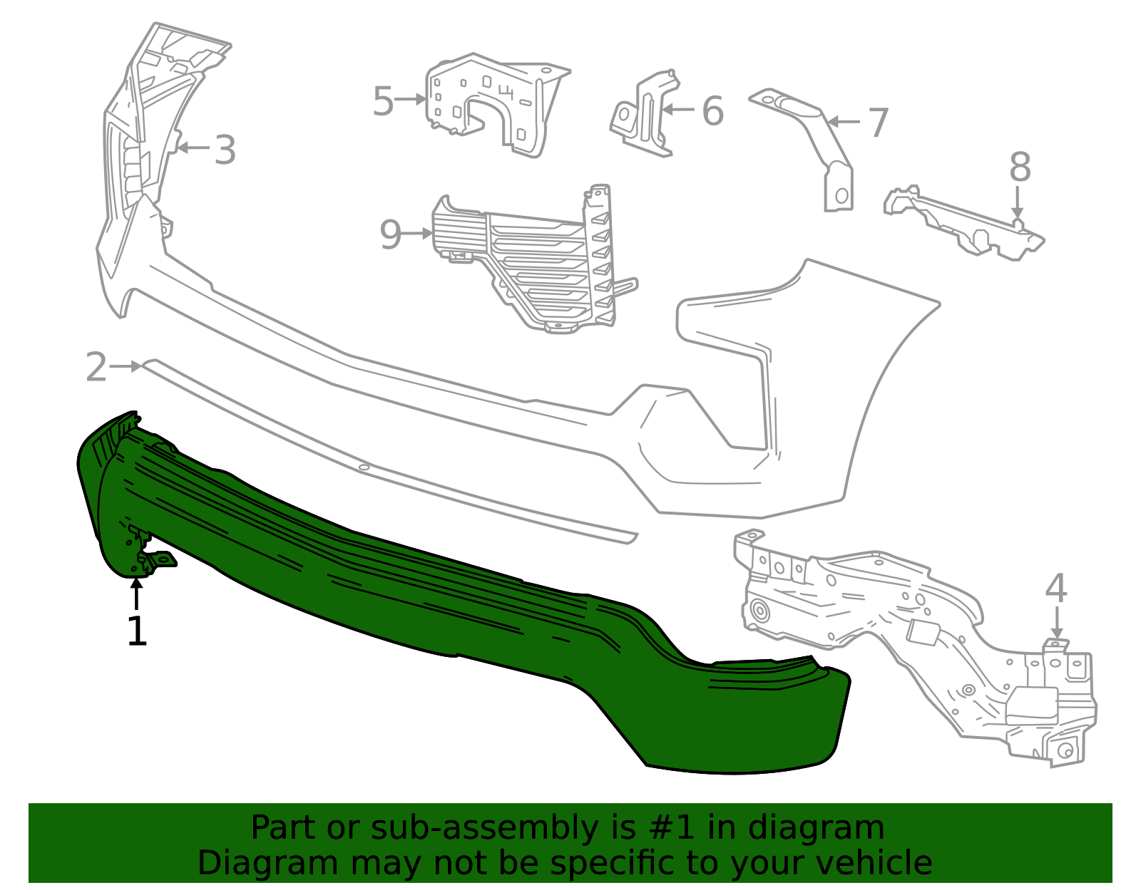 2022-2026 Chevrolet Front Bumper 85103443 GM | GMPartsDirect.com