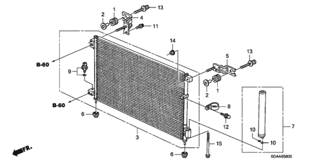 A/C Condenser for 2007 Honda Accord #0