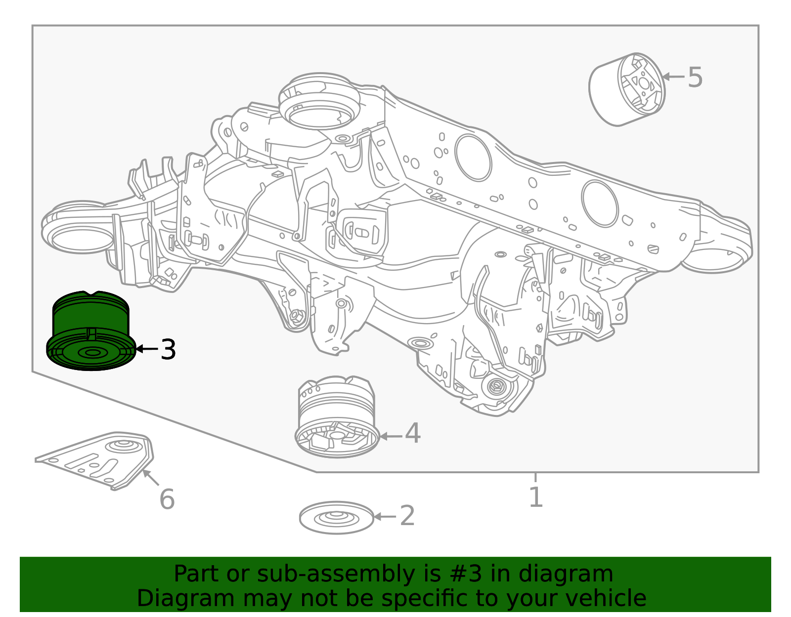 2024-2026 Acura ZDX Suspension Cross-Member Insulator 86800201