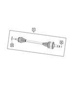 52123958AD - All Wheel Drive; Differential and Drive Line: Axle Half Shaft, Right Or Left for Mopar Image