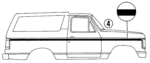 F2TZ9820000CR - Body: Stripe Tape for Ford: Bronco Image