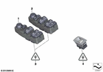 61319241953 - Vehicle Electrical System: Operating Unit, Switch Module, Door for BMW Image