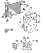 52028942AA - Cooling: Isolator for Chrysler: Aspen | Dodge: Durango, Ram 1500, Ram 2500, Ram 3500 Image