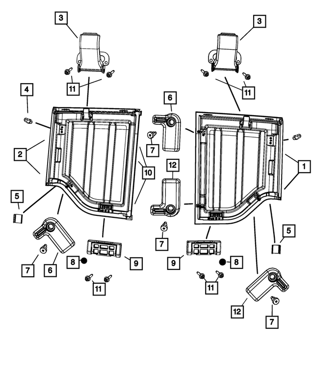 68028750AB - Body Sheet Metal Except Doors: Locating Pin for Mopar Image