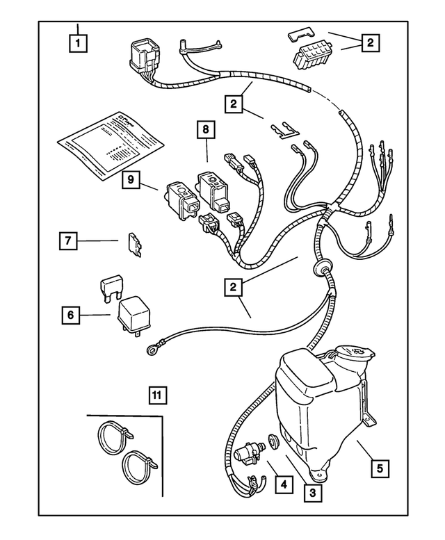 82208907AB - Mopar Accessories - Component Parts: Enclosure Wiring Package for Mopar Image