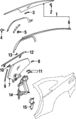 62203PA001 - : Fixed Glass for Subaru: SVX Image