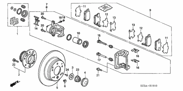 Rear Brake Caliper for 2004 Acura RL #0
