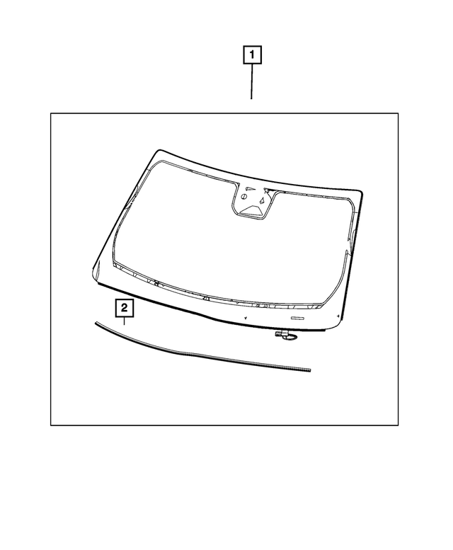 68378329AH - Glass: Windshield for Mopar Image