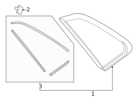 Glass & Hardware for 2008 Subaru Impreza #1