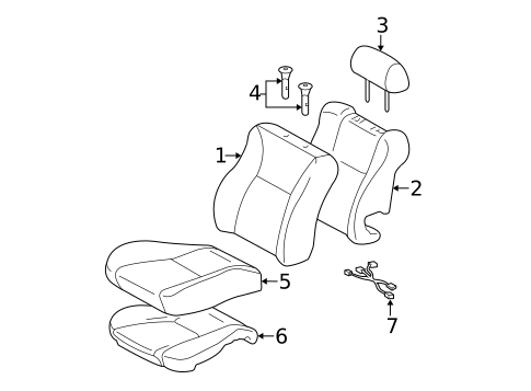 Front Seat Components for 2008 Toyota Corolla #1