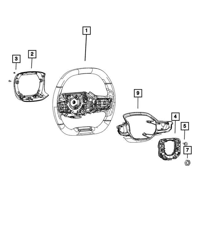 7XG59SZLAA - : Steering Wheel Bezel Kit for Mopar Image