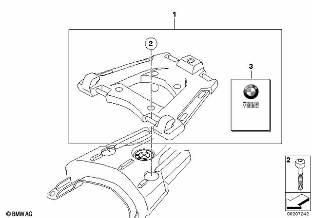 77448523309 - : Set, Top Case Carriers, Variable for BMW-Motorrad Image