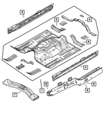 55396987AL - Body Sheet Metal Except Doors: Floor Pan for Mopar Image