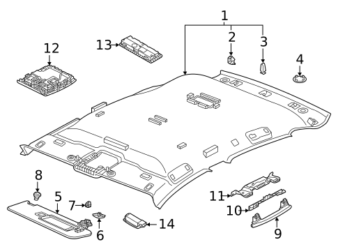 Interior Trim - Roof for 2022 Volkswagen Golf R #1