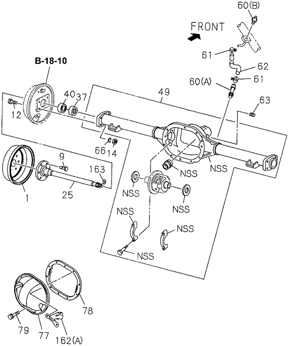 Rear Axle Case - Shaft (1) for 1995 Honda Passport #0
