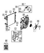 68451118AA - Cooling: Radiator Isolator for Ram: 2500, 3500 Image