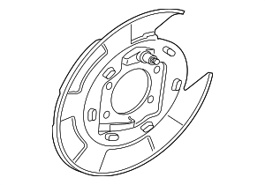 MN102130 - Brakes: Backing Plate for Mitsubishi: Outlander Image