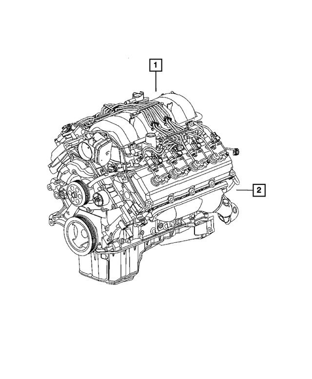 68409343AA - Engine: Long Block Engine for Mopar Image