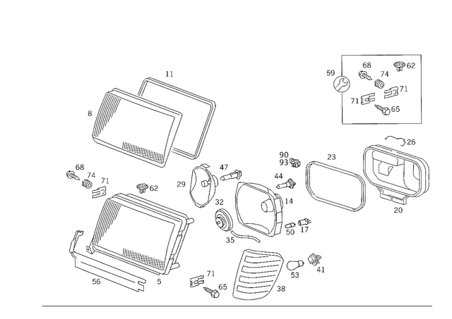 1248205461 - Electrical System: Lamp Unit for Mercedes-Benz Image image