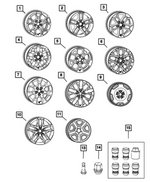 68729353AA - Wheels: Aluminum Wheel, Front Or Rear for Mopar Image
