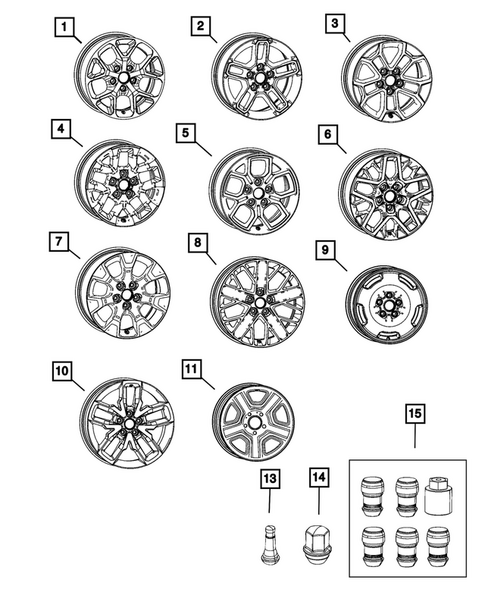 Wheels, Tires and Hardware for 2026 Jeep Gladiator #0