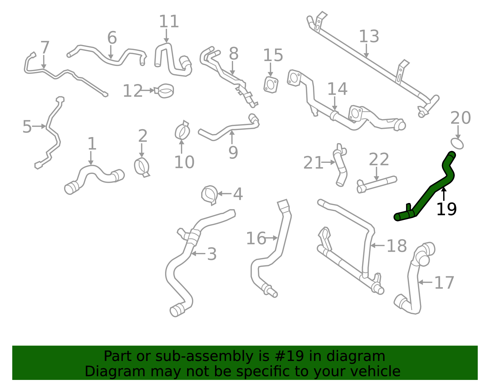 30650738 - High-Quality Engine Coolant Pipe for AutoNation Parts
